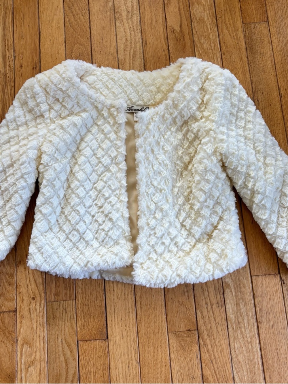 NWOT Faux Fur Cream Jacket